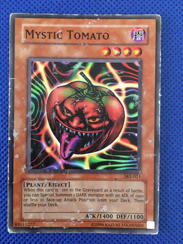 YU-GI-OH TRADING CARD - MYSTIC TOMATO