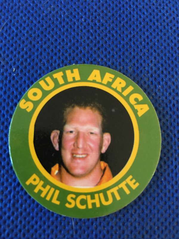 ARLENCO - TAZOS OR SLAMMERS - SOUTH AFRICA - RUGBY - NO. S156 -  PHIL SCHUTTE