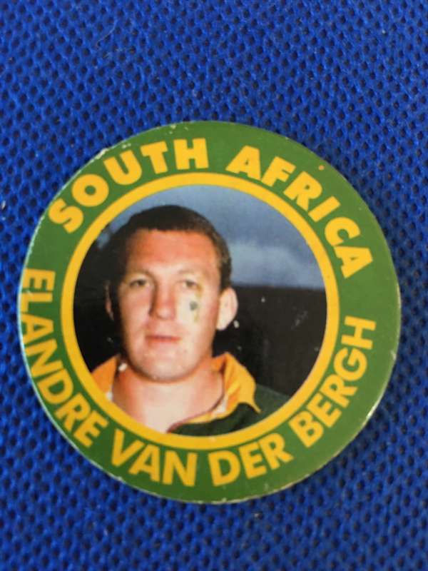 ARLENCO - TAZOS OR SLAMMERS - SOUTH AFRICA - RUGBY - NO. S166 - ELANDRE VAN DER BERGH