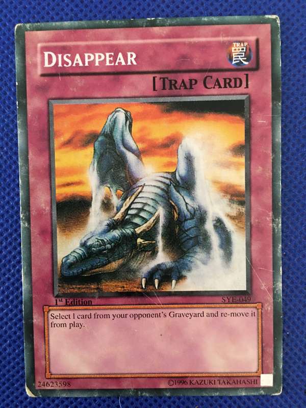 YU-GIOH TRADING CARD - DISAPPEAR