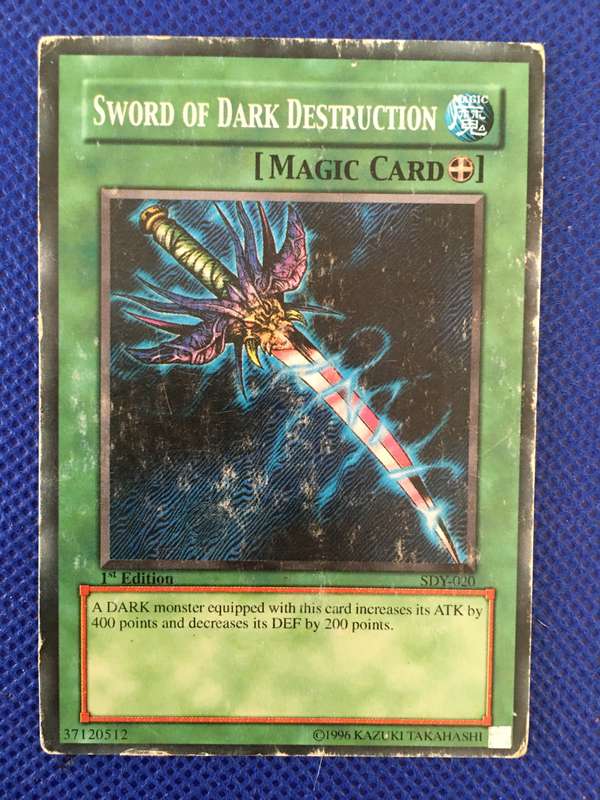 YU-GI-OH TRADING CARD - SWORD  OF DARK DESTRUCTION