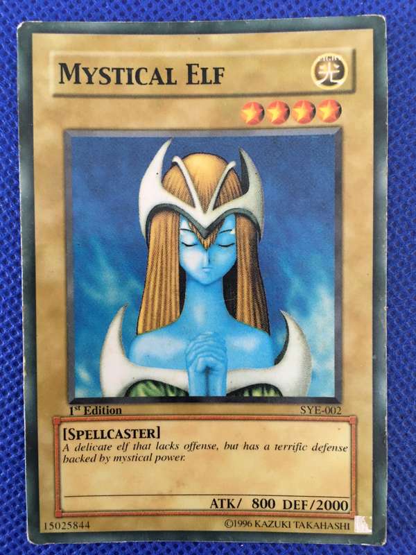 YU-GI-OH TRADING CARD - MYSTIC ELF  - 1ST EDITION