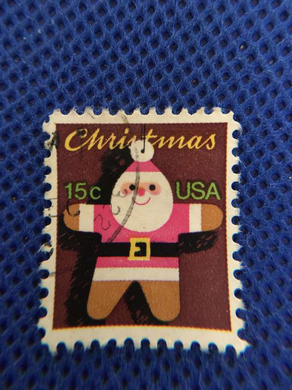 AMERICA USED CHRISTMAS STAMP 15c
