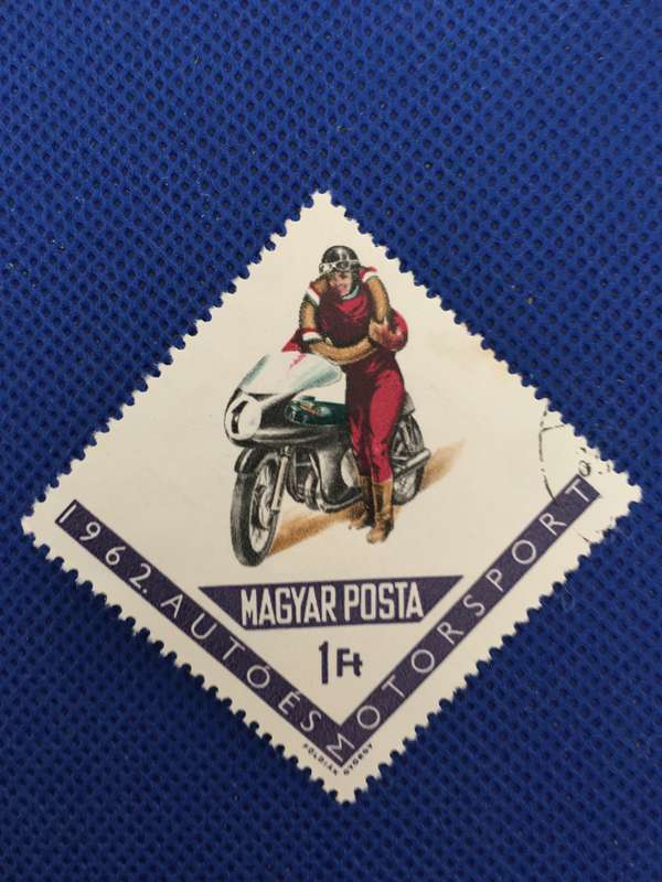 HUNGARY 1962 USED SET OF MOTOR BIKE  STAMPS