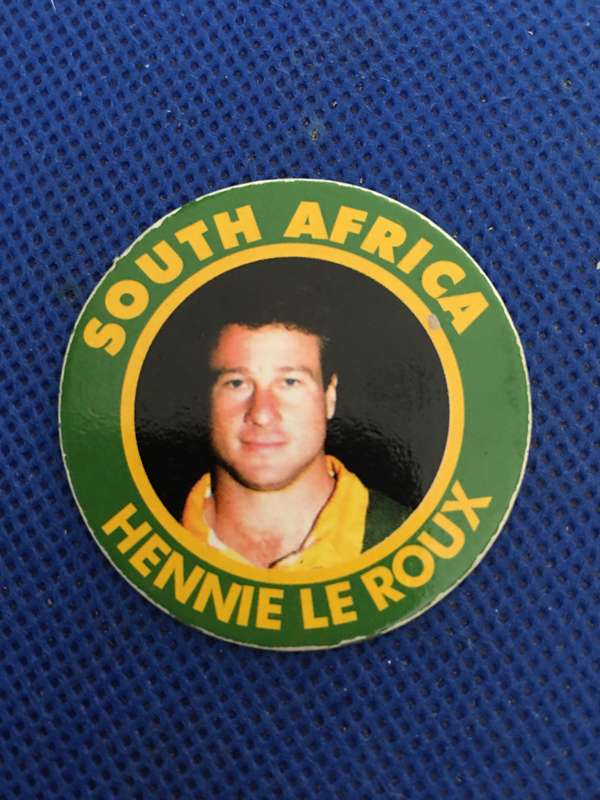 ARLENCO - TAZOS OR SLAMMERS - SOUTH AFRICA - RUGBY - NO. S165 - HENNIE LE ROUX