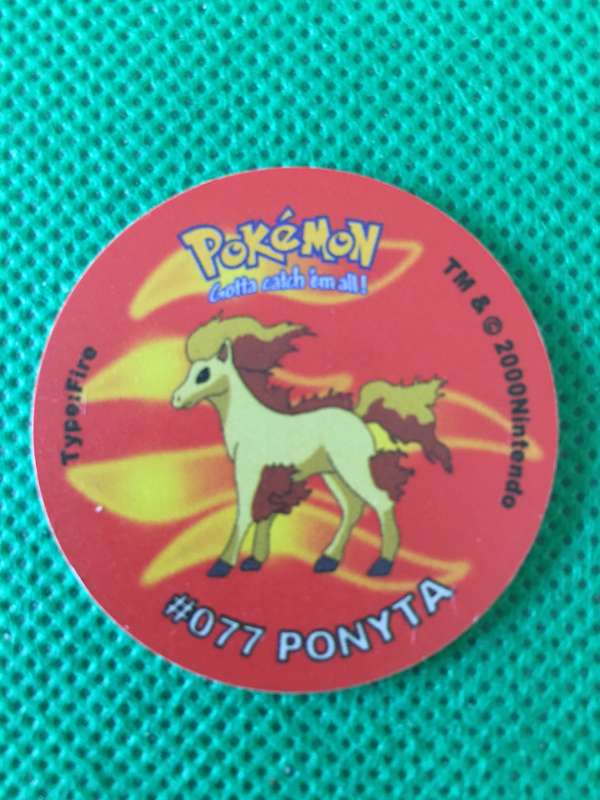 POKEMON TAZO RELEASED BY NINTENDO  AROUND THE 2000'S - CHEETOS / LAYS -NO. 77 - PONYTA