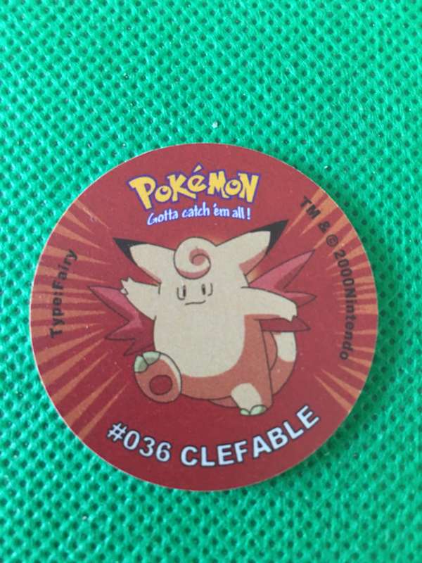 POKEMON TAZO RELEASED BY NINTENDO  AROUND THE 2000'S - CHEETOS / LAYS -NO. 36 - CLEFABLE