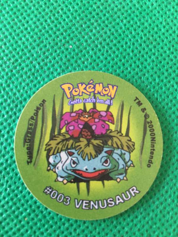 POKEMON TAZO RELEASED BY NINTENDO  AROUND THE 2000'S - CHEETOS / LAYS -NO. 3 - VENUSAUR