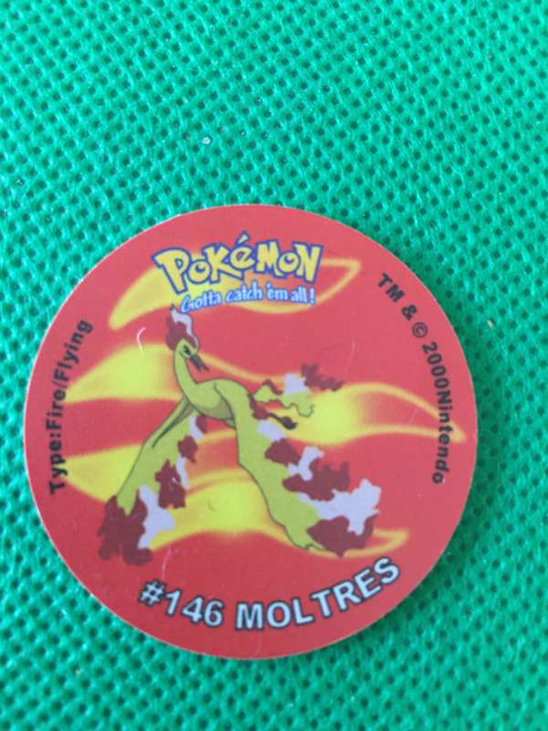 POKEMON TAZO RELEASED BY NINTENDO  AROUND THE 2000'S - CHEETOS / LAYS -NO. 146 - MOLTRES