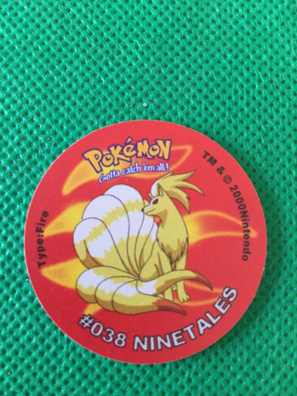 POKEMON TAZO RELEASED BY NINTENDO  AROUND THE 2000'S - CHEETOS / LAYS -NO. 38 - NINETALES