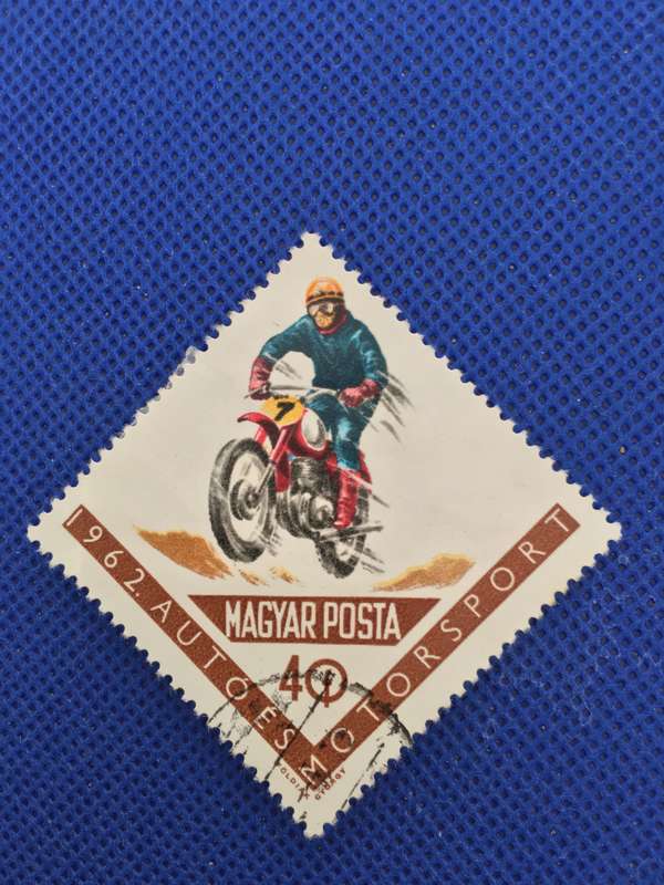 HUNGARY 1962 USED SET OF MOTOR BIKE  STAMPS