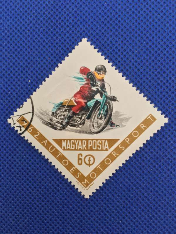 HUNGARY 1962 USED SET OF MOTOR BIKE  STAMPS
