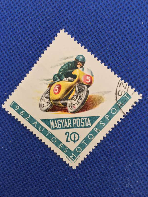 HUNGARY 1962 USED SET OF MOTOR BIKE  STAMPS