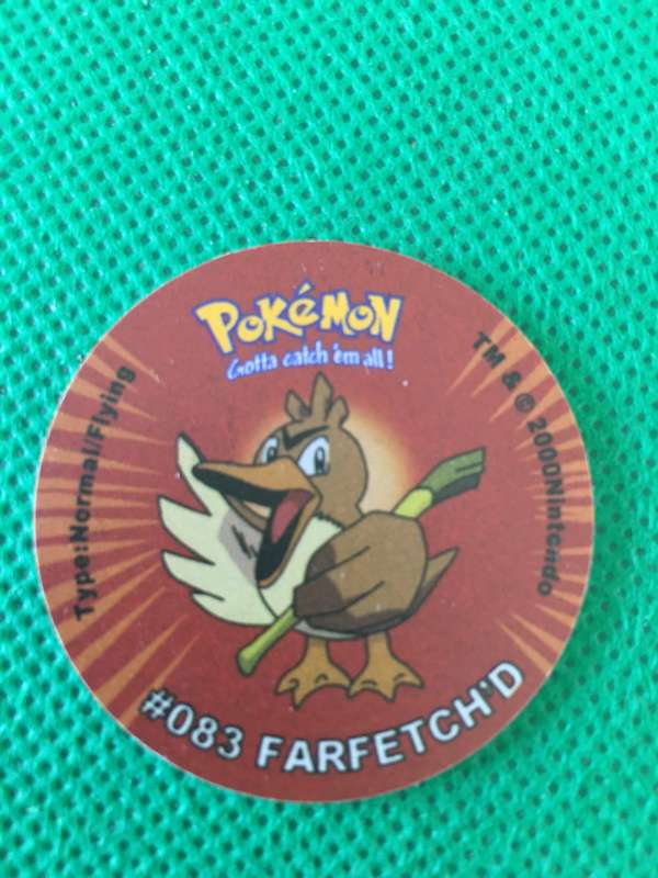 POKEMON TAZO RELEASED BY NINTENDO  AROUND THE 2000'S - CHEETOS / LAYS -NO. 83 - FARFETCH''D