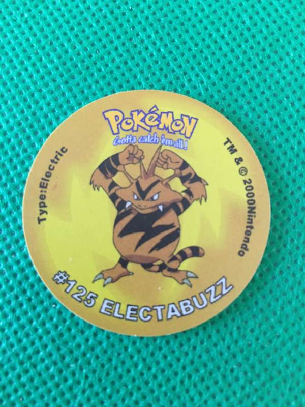POKEMON TAZO RELEASED BY NINTENDO  AROUND THE 2000'S - CHEETOS / LAYS -NO. 125 - ELECTABUZZ