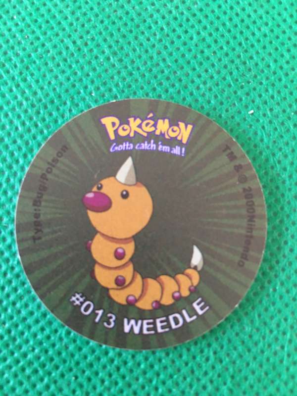 POKEMON TAZO RELEASED BY NINTENDO  AROUND THE 2000'S - CHEETOS / LAYS -NO. 13 - WEEDLE
