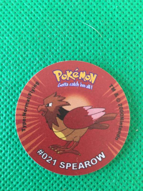 POKEMON TAZO RELEASED BY NINTENDO  AROUND THE 2000'S - CHEETOS / LAYS -NO. 21 - SPEAROW