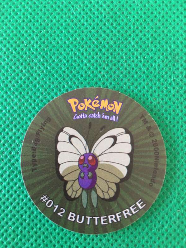 POKEMON TAZO RELEASED BY NINTENDO  AROUND THE 2000'S - CHEETOS / LAYS -NO. 12 - BUTTERFREE