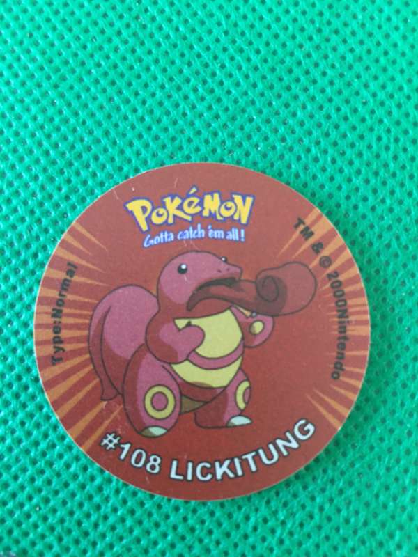 POKEMON TAZO RELEASED BY NINTENDO  AROUND THE 2000'S - CHEETOS / LAYS -NO. 108 - LICKITUNG