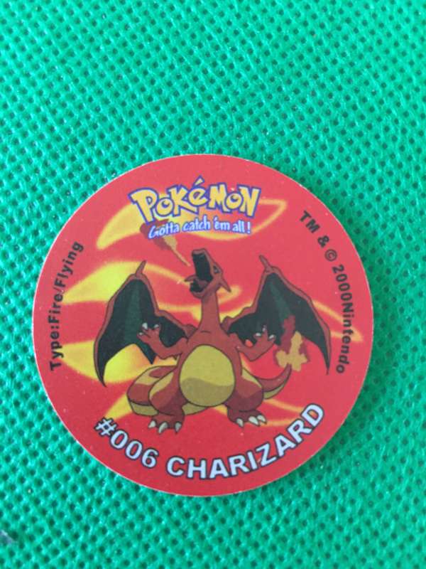 POKEMON TAZO RELEASED BY NINTENDO  AROUND THE 2000'S - CHEETOS / LAYS -NO.  6 - CHARIZARD