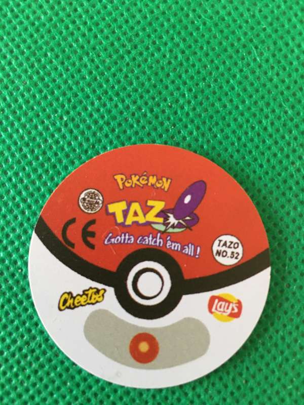 POKEMON TAZO RELEASED BY NINTENDO  AROUND THE 2000'S - CHEETOS / LAYS -NO. 52 - MEOWTH