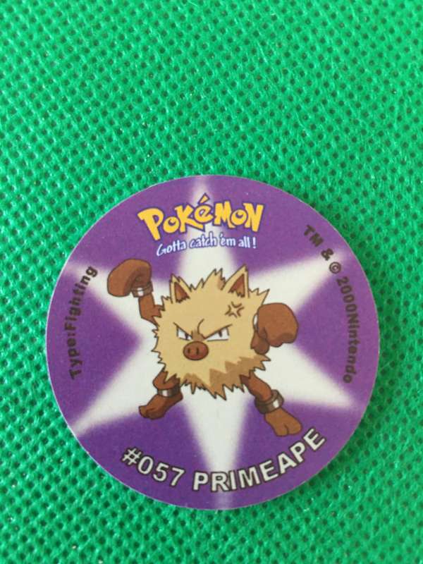 POKEMON TAZO RELEASED BY NINTENDO  AROUND THE 2000'S - CHEETOS / LAYS -NO. 57 - PRIMEAPE