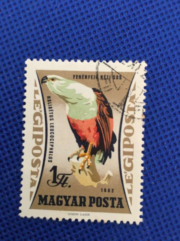 HUNGARY USED 1962  STAMP SET RAPTORS