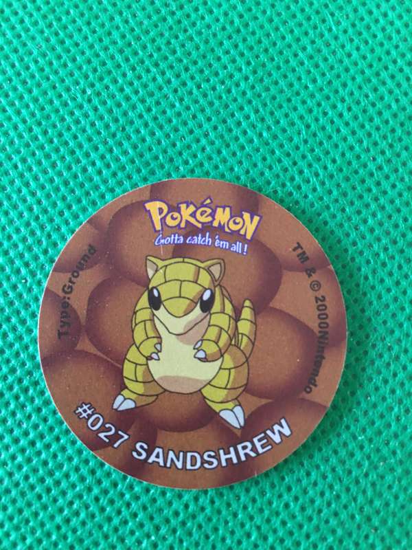 POKEMON TAZO RELEASED BY NINTENDO  AROUND THE 2000'S - CHEETOS / LAYS -NO. 27  - SANDSHREW