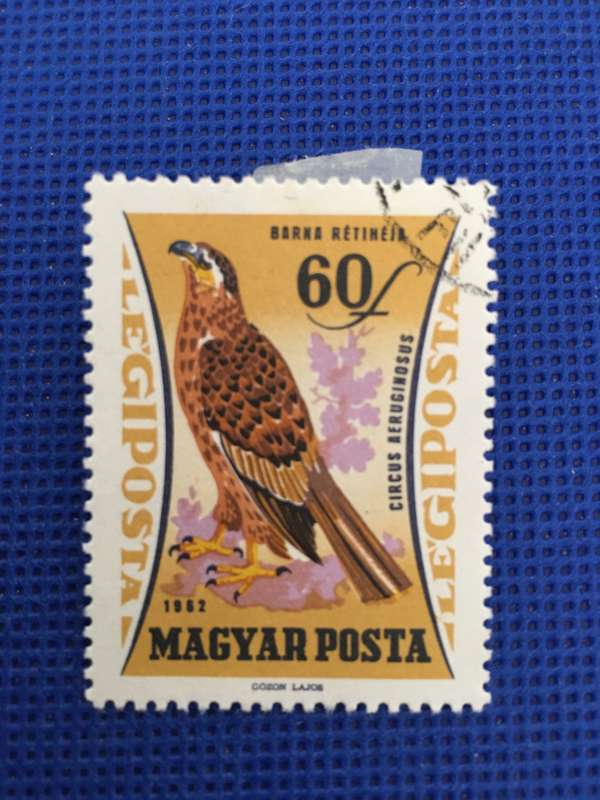 HUNGARY USED 1962  STAMP SET RAPTORS