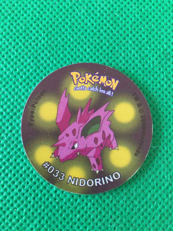 POKEMON TAZO RELEASED BY NINTENDO  AROUND THE 2000'S - CHEETOS / LAYS -NO. 33 - NIDORINO
