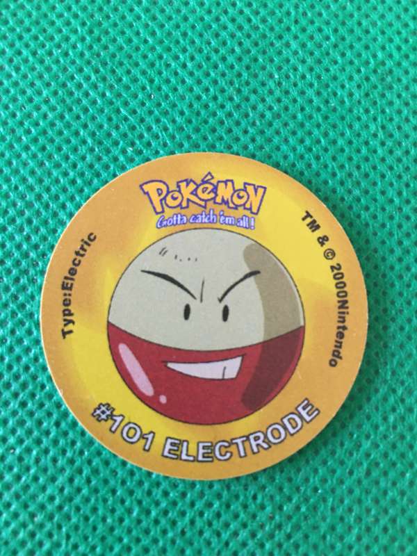 POKEMON TAZO RELEASED BY NINTENDO  AROUND THE 2000'S - CHEETOS / LAYS -NO.  101 - ELECTRODE