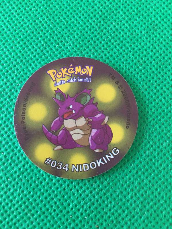 POKEMON TAZO RELEASED BY NINTENDO  AROUND THE 2000'S - CHEETOS / LAYS -NO. 34 - NIDOKING
