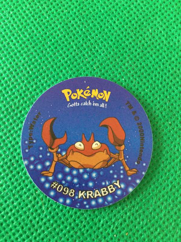 POKEMON TAZO RELEASED BY NINTENDO  AROUND THE 2000'S - CHEETOS / LAYS -NO. 98 - KRABBY