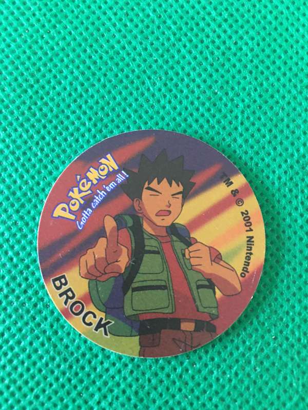 POKEMON TAZO RELEASED BY NINTENDO  AROUND THE 2000'S - CHEETOS / LAYS -NO.  2 - BROCK