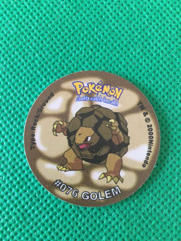 POKEMON TAZO RELEASED BY NINTENDO  AROUND THE 2000'S - CHEETOS / LAYS -NO.  76 - GOLEM