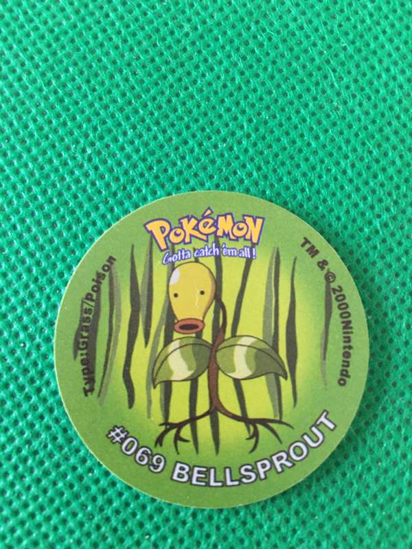 POKEMON TAZO RELEASED BY NINTENDO  AROUND THE 2000'S - CHEETOS / LAYS -NO. 69 - BELLSPROUT