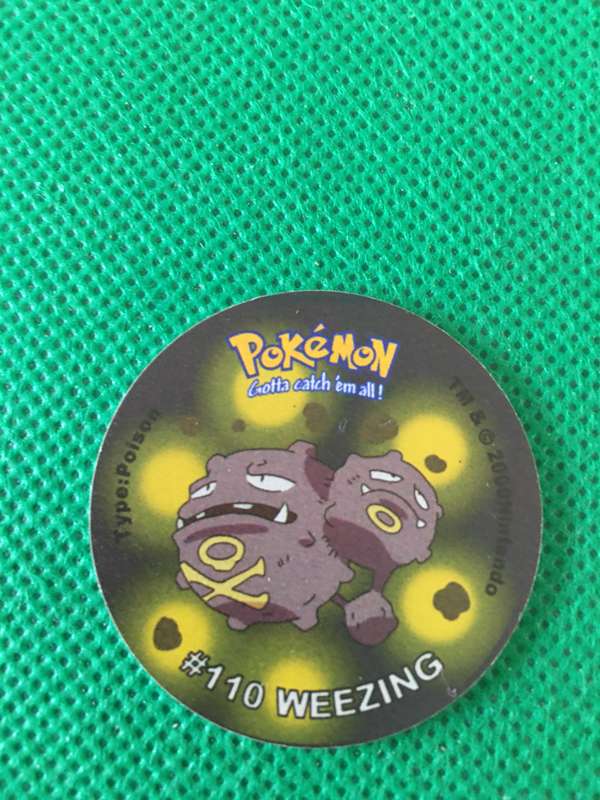POKEMON TAZO RELEASED BY NINTENDO  AROUND THE 2000'S - CHEETOS / LAYS -NO. 110 - WEEZING