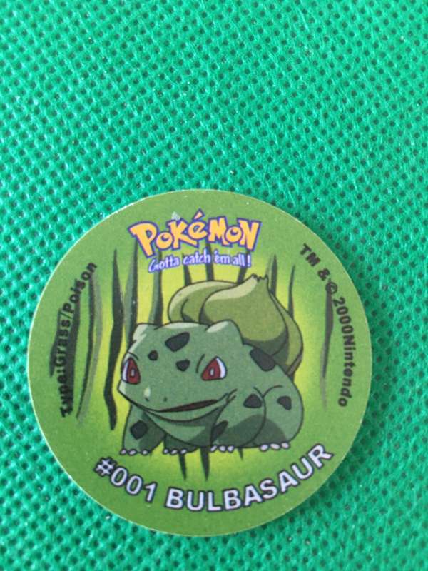 POKEMON TAZO RELEASED BY NINTENDO  AROUND THE 2000'S - CHEETOS / LAYS -NO. 1 - BULBASAUR