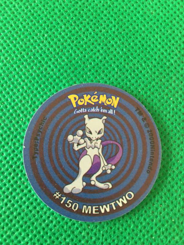POKEMON TAZO RELEASED BY NINTENDO  AROUND THE 2000'S - CHEETOS / LAYS -NO.  150 -MEWTWO