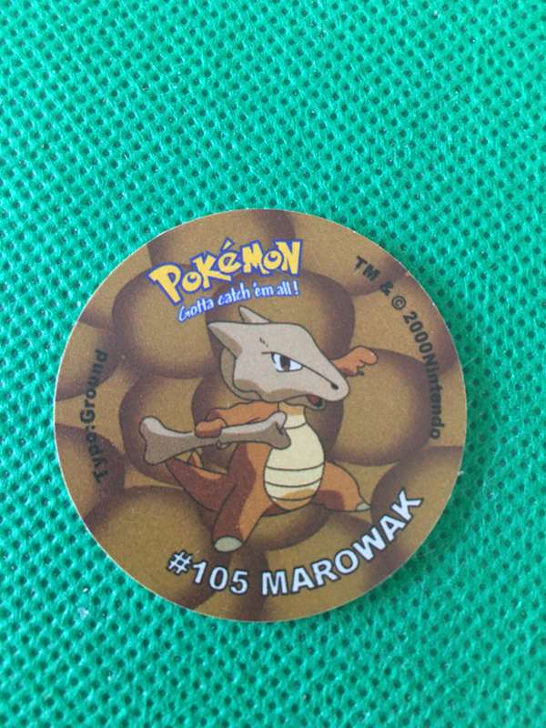 POKEMON TAZO RELEASED BY NINTENDO  AROUND THE 2000'S - CHEETOS / LAYS -NO.  105 - MAROWAK