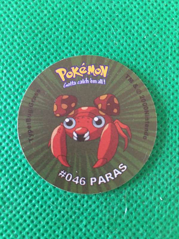 POKEMON TAZO RELEASED BY NINTENDO  AROUND THE 2000'S - CHEETOS / LAYS -NO. 46 - PARAS