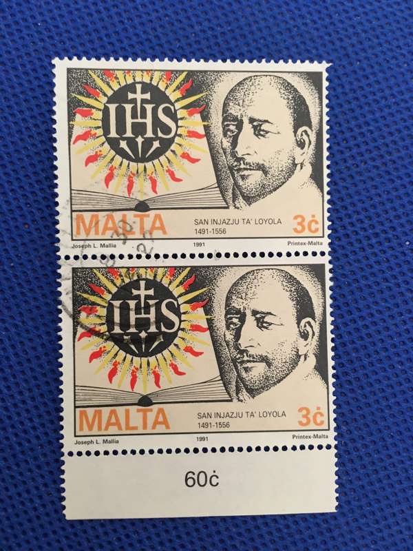 MALTA USED PAIR 1991 STAMPS