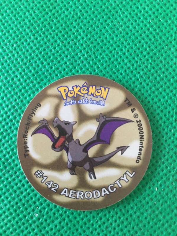 POKEMON TAZO RELEASED BY NINTENDO  AROUND THE 2000'S - CHEETOS / LAYS -NO. 142 - AERODACTYL
