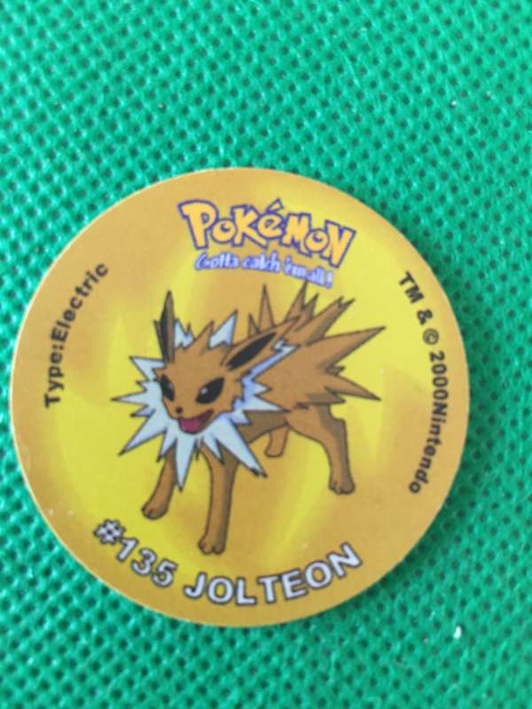 POKEMON TAZO RELEASED BY NINTENDO  AROUND THE 2000'S - CHEETOS / LAYS -NO. 135 - JOLTEON