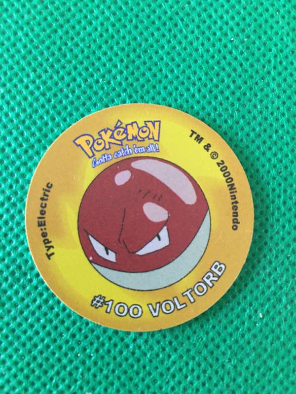 POKEMON TAZO RELEASED BY NINTENDO  AROUND THE 2000'S - CHEETOS / LAYS -NO. 100 - VOLTORB