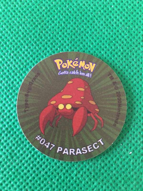 POKEMON TAZO RELEASED BY NINTENDO  AROUND THE 2000'S - CHEETOS / LAYS -NO.  47 - PARASECT