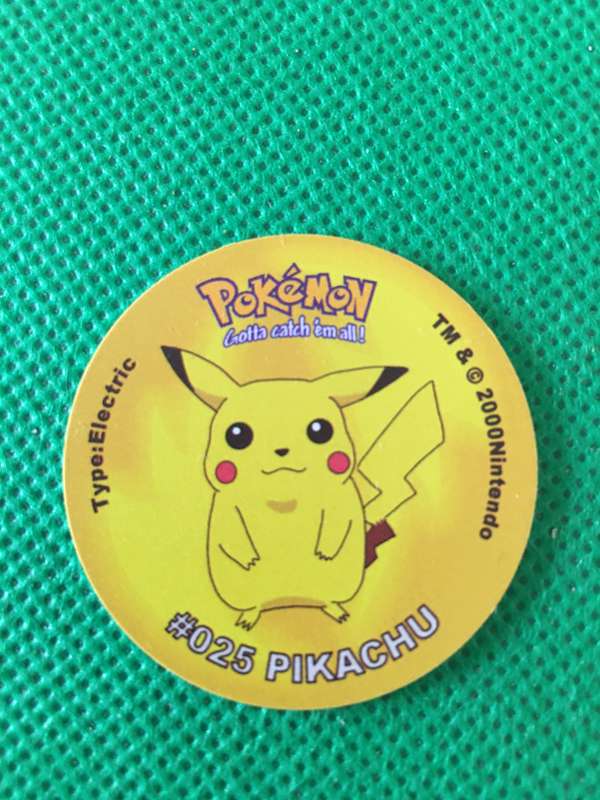 POKEMON TAZO RELEASED BY NINTENDO  AROUND THE 2000'S - CHEETOS / LAYS -NO. 25 - PIKACHU