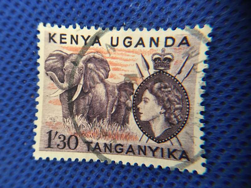 KENYA USED QUEEN ELIZABETH 1.30 STAMP
