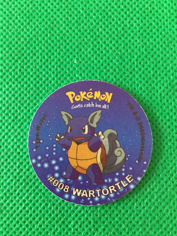 POKEMON TAZO RELEASED BY NINTENDO  AROUND THE 2000'S - CHEETOS / LAYS -NO.  8 - WARTORTLE