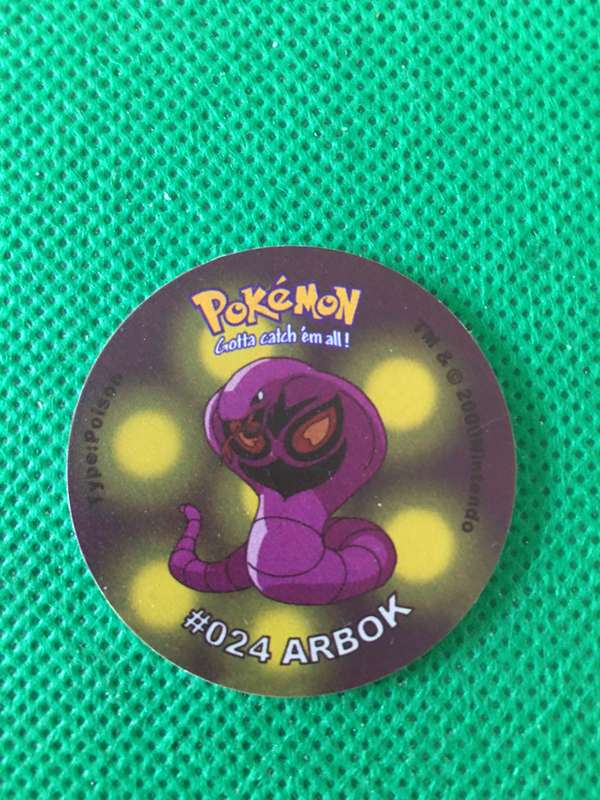POKEMON TAZO RELEASED BY NINTENDO  AROUND THE 2000'S - CHEETOS / LAYS -NO. 24 - ARBOK